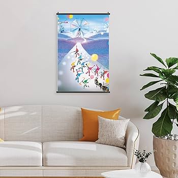 Amazon.co.jp: 藤城清治 ラベンダー畑の夢 掛ける絵 おしゃれ